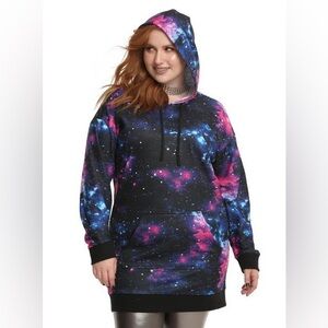 Hot Topic Plus Size Galaxy Hoodie Dress - 3